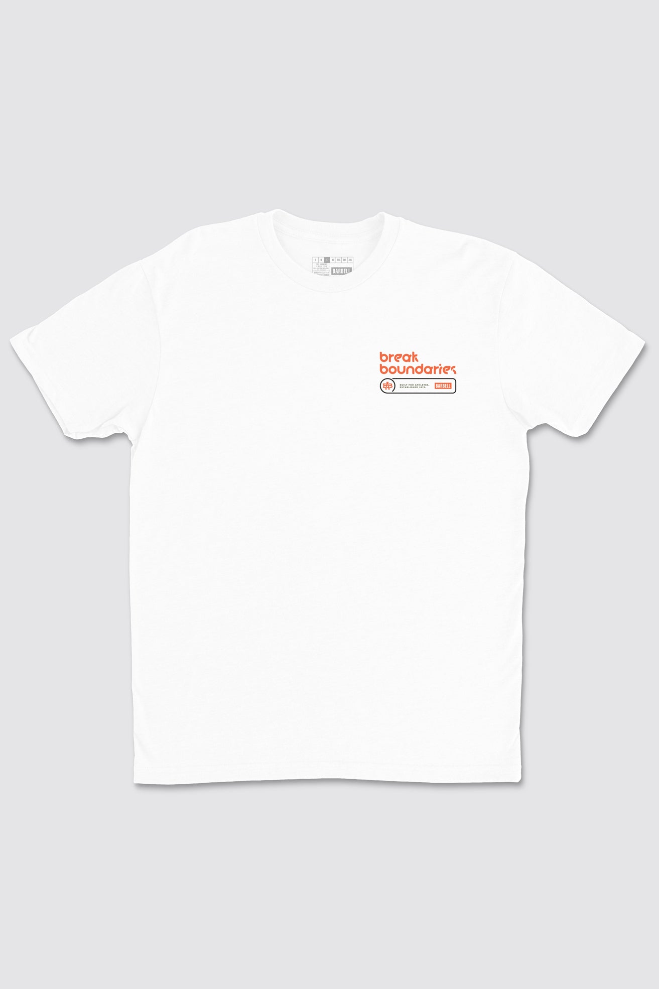 Break Boundaries White Front Mockup