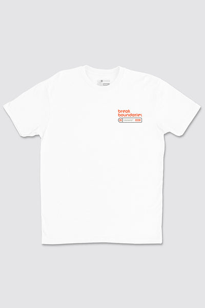 Break Boundaries White Front Mockup