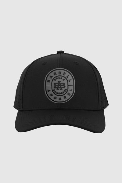 Bullseye Mesh Snapback Hat - Blackout - photo from front #color_blackout-bullseye