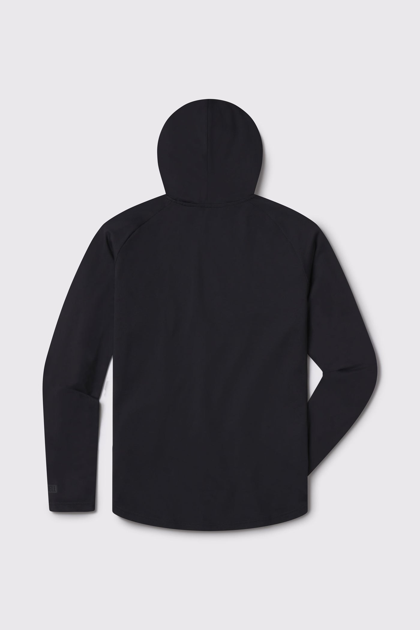 Bullseye Stealth Hoodie - Black - photo from back flat lay #color_black