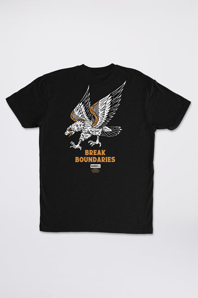 Eagle Tee - Black - photo from back flat lay #color_black