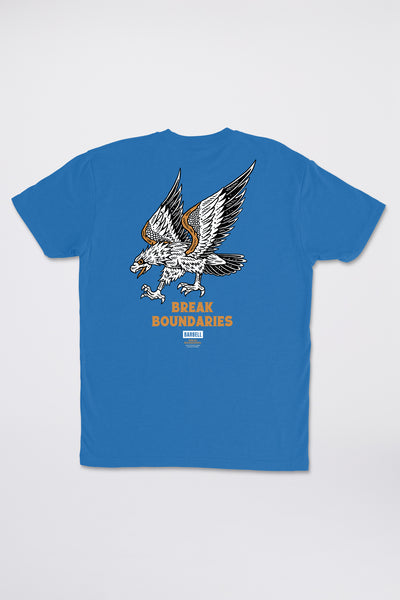Eagle Tee - Cool Blue - photo from back flat lay #color_cool-blue
