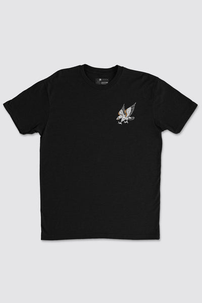 Eagle Tee - Black - photo from front flat lay #color_black