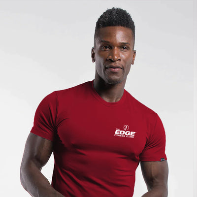 Edge Fitness Mens Short Sleeve- Red Trainer - photo from front #color_red-trainer