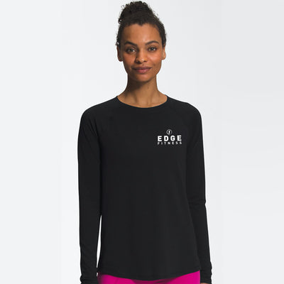 Edge Fitness Womens Long Sleeve- Black - photo from front #color_black