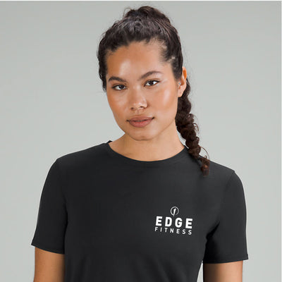 Edge Fitness Womens Short Sleeve- Black - photo from front #color_black