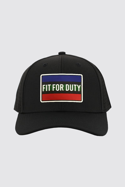 Fit For Duty Mesh Snapback Hat - Black - photo from front #color_black