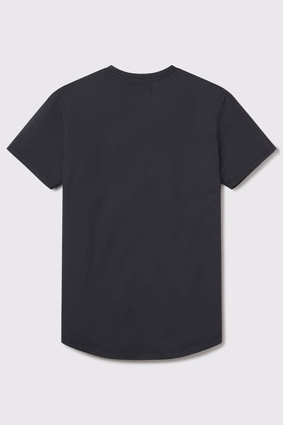 Fitted Drop Hem - Black - photo from back flat lay #color_black