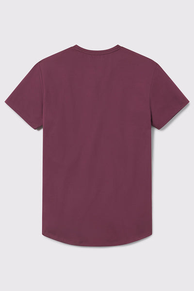 Fitted Drop Hem - Currant - photo from back flat lay #color_currant