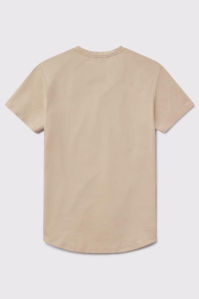 Fitted Drop Hem - Sand - photo from back flat lay #color_sand