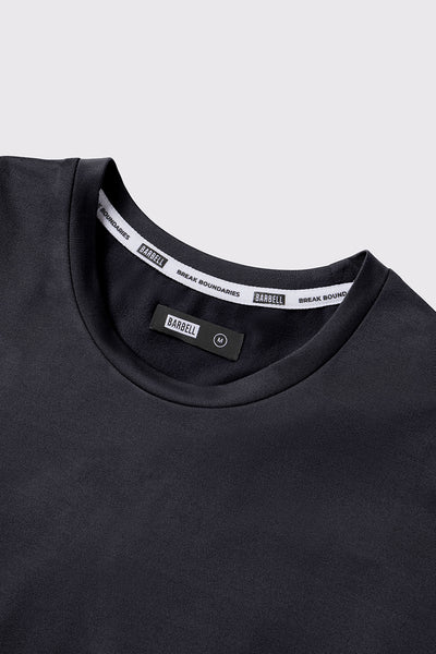 Fitted Drop Hem - Black - photo from collar detail #color_black
