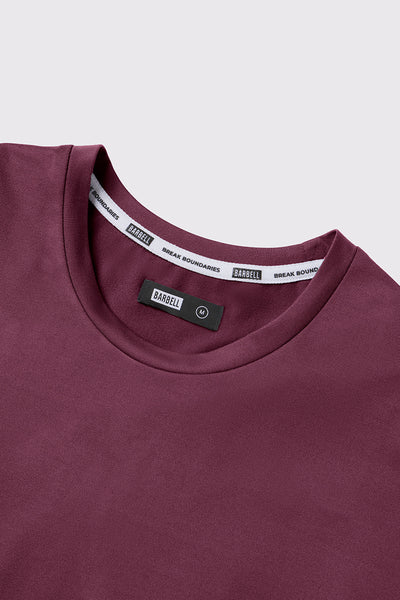 Fitted Drop Hem - Currant - photo from collar detail #color_currant