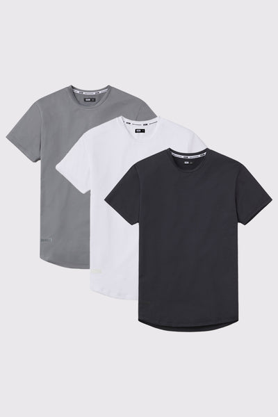 Fitted Drop Hem - Essential pack - photo from front flat lay #color_essential-3-pack