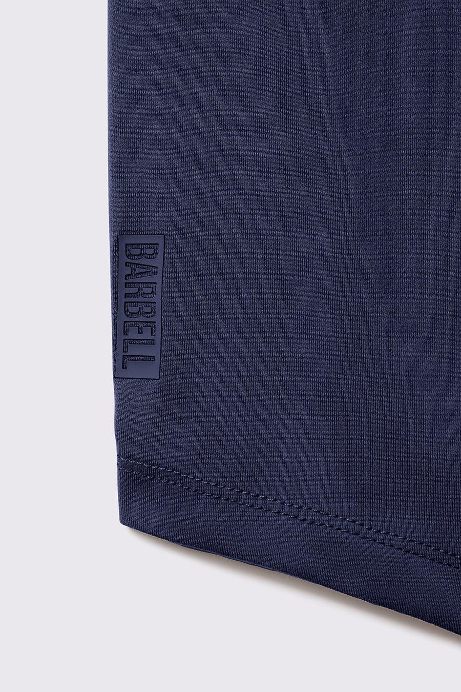 Fitted Drop Hem Long Sleeve - Cadet - photo from detail flat lay #color_cadet