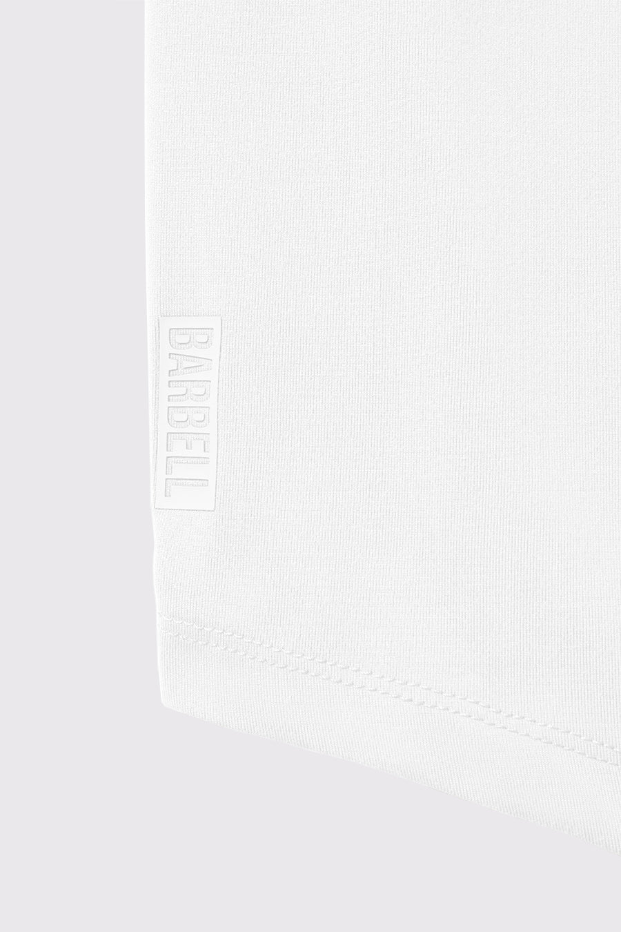 Fitted Drop Hem Long Sleeve - White - photo from detail flat lay #color_white