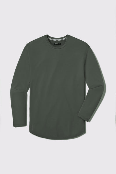 Fitted Drop Hem Long Sleeve - Rifle - photo from front flat lay #color_rifle