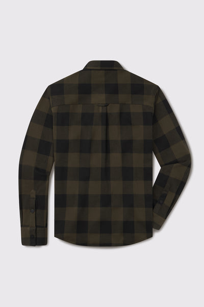 Frontier Flannel - Pine - photo from back flat lay #color_pine