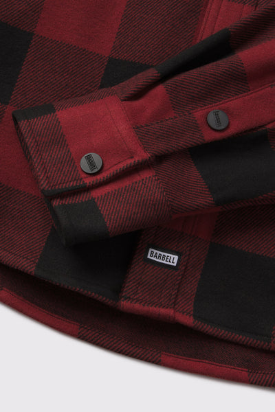 Frontier Flannel - Forge - photo from cuff detail flat lay #color_forge
