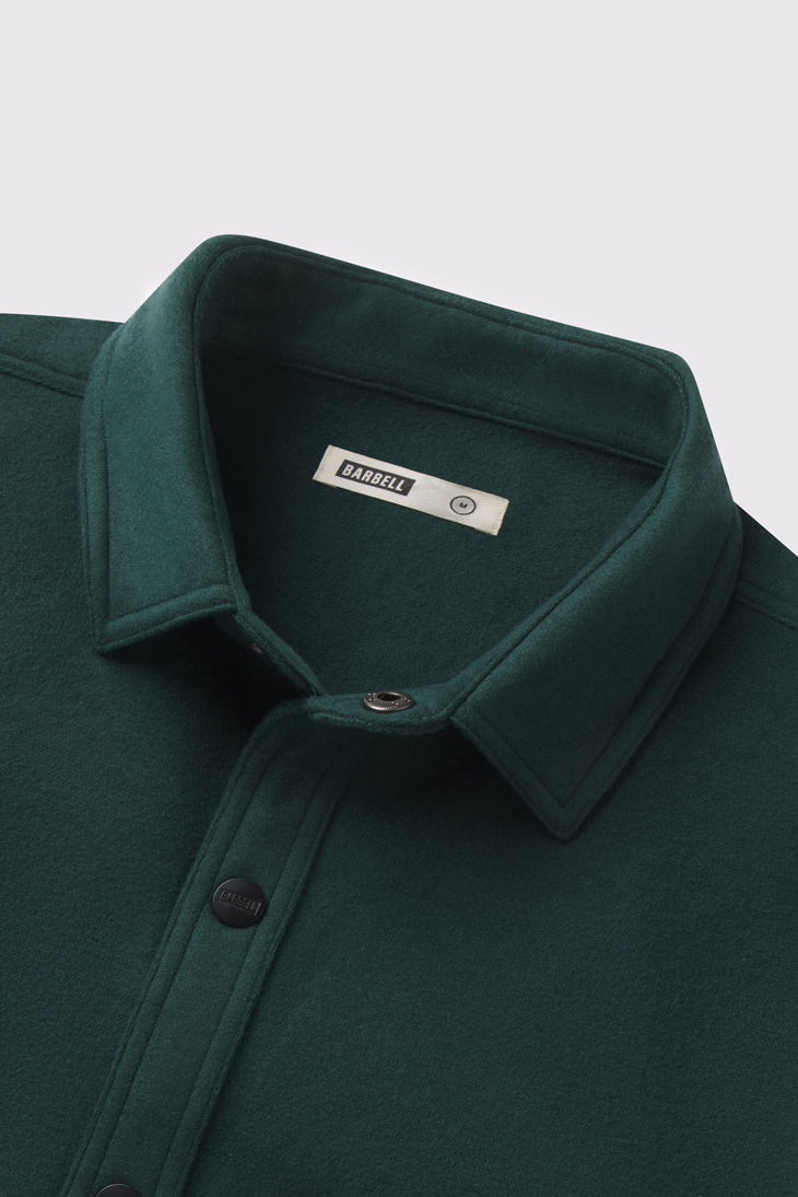 Frontier Flannel - Forest - photo from neck detail #color_forest