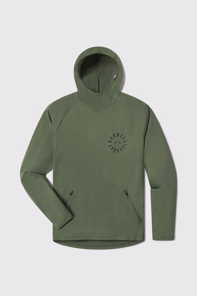 Full Circle Stealth Hoodie - Sage - photo from front flat lay #color_sage