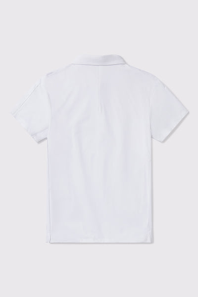 Havok Polo -White - photo from back flat lay #color_white