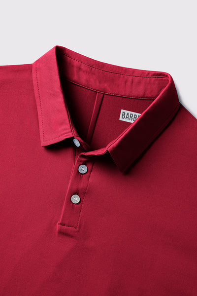 Havok Polo -Crimson - photo from front button detail #color_crimson