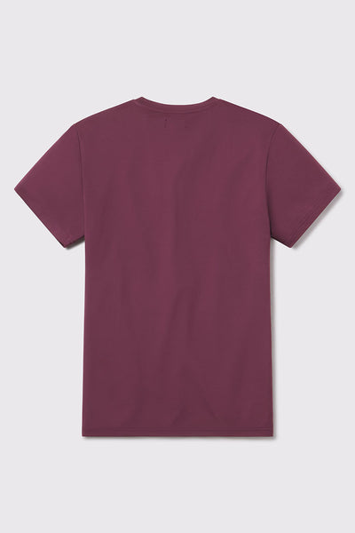 Havok Short Sleeve - Currant - photo from back flat lay #color_currant
