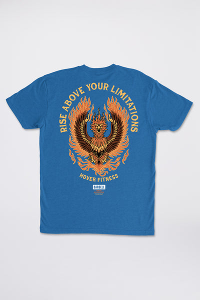 Hover Phoenix Tee - Cool Blue - photo from back lay #color_cool-blue