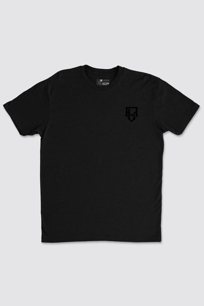 Leonidas Insignia Tee - Blackout - photo from front flat lay #color_black