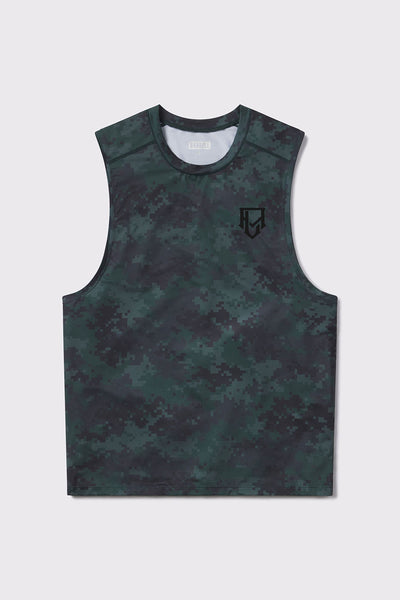 Ultralight Muscle Tank - Woodland - photo from front flat lay #color_woodland