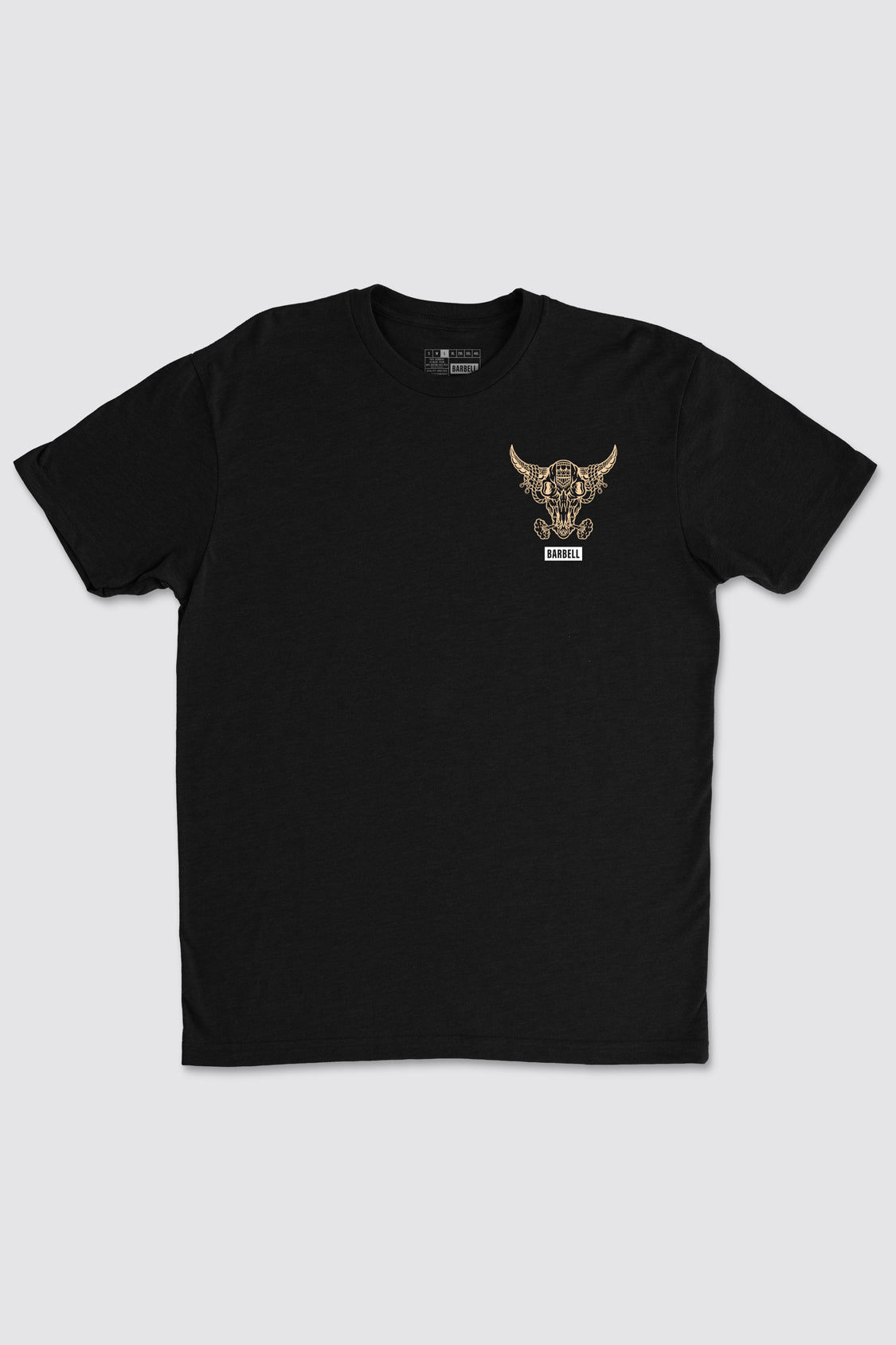 Longhorn Tee-Black - photo from front #color_black