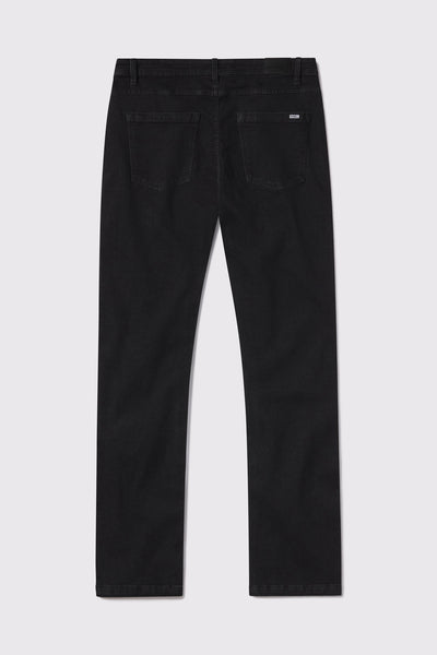 Mens Boot Cut Athletic Fit Jeans 2.0 - Black - photo from back flat lay #color_black