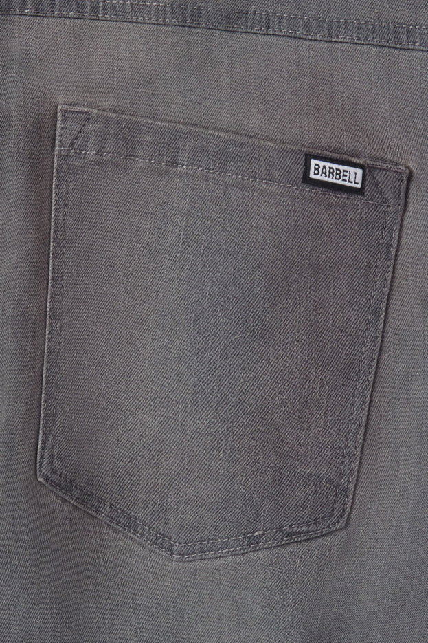 Mens Boot Cut Athletic Fit Jeans 2.0 -Cement - photo from back pocket detail #color_cement