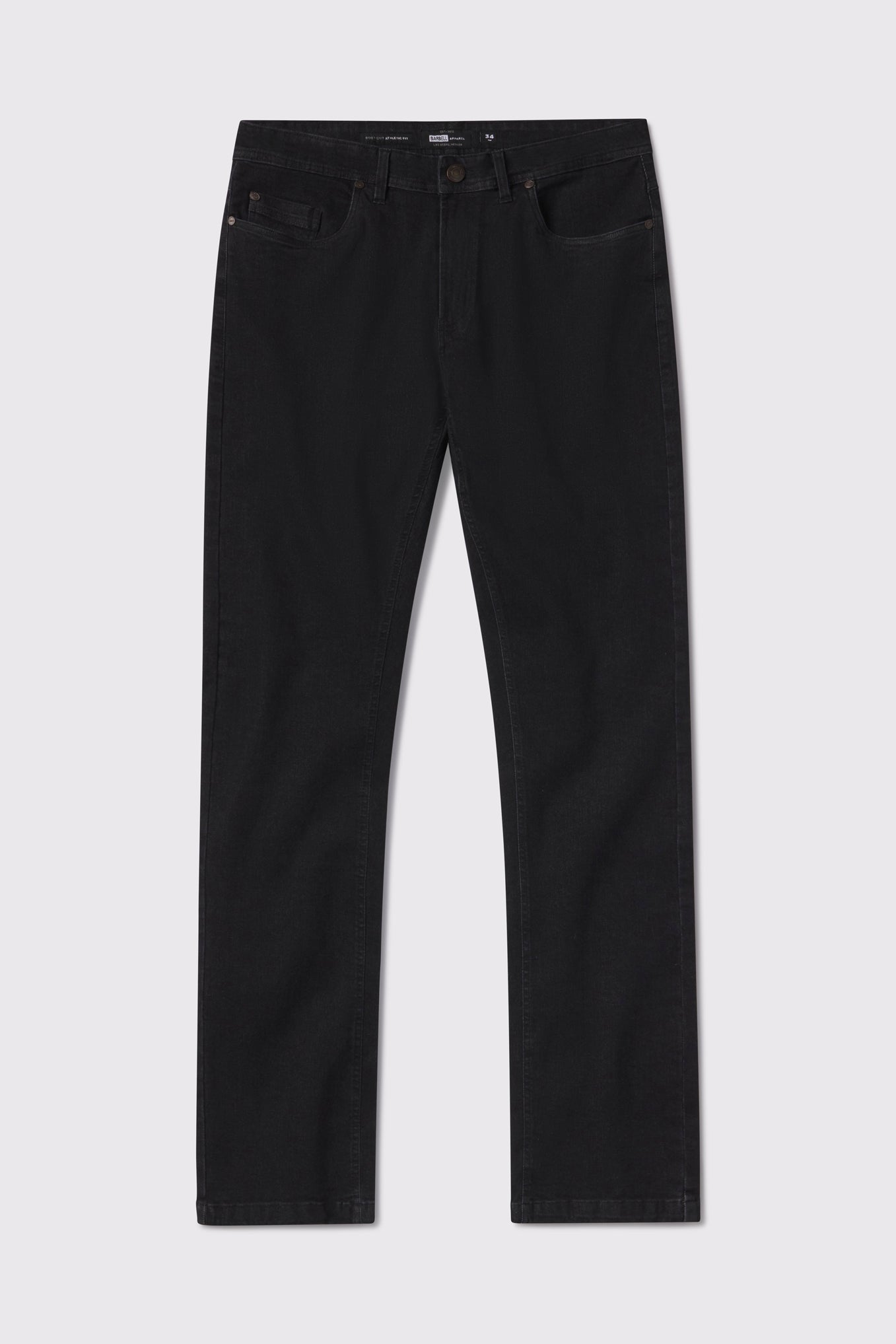 Mens Boot Cut Athletic Fit Jeans 2.0 -Black - photo from front flat lay #color_black