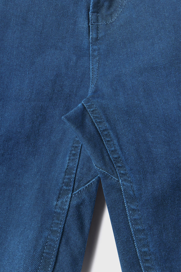 Mens Relaxed Athletic Fit Jeans 2.0 -Light Wash - photo from gusset detail #color_light-wash