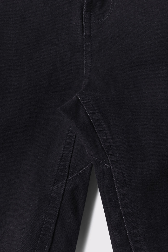 Mens Slim Athletic Fit Jeans 2.0 - Black - photo from gusset detail #color_black