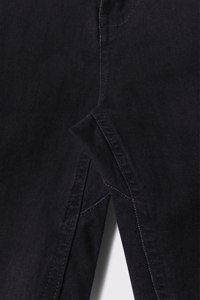 Mens Slim Athletic Fit Jeans 2.0 - Black - photo from gusset detail #color_black