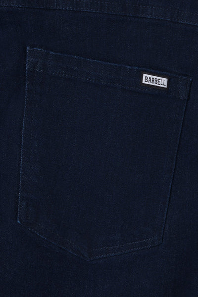 Mens Straight Athletic Fit Jeans 2.0 -Dark Rinse - photo from back pocket detail #color_dark-rinse