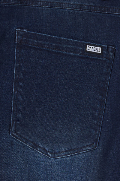 Mens Straight Athletic Fit Jeans 2.0 -Medium Wash - photo from back pocket detail #color_medium-wash