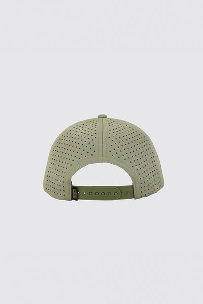 Mesh Snapback - Olive - photo from back flat lay #color_olive