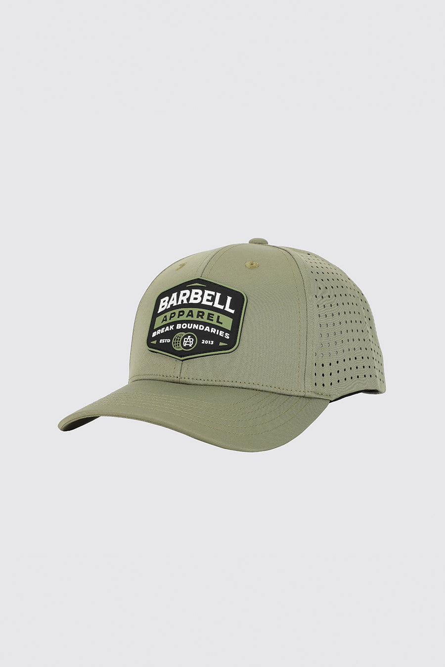 Mesh Snapback - Olive - photo from side flat lay #color_olive