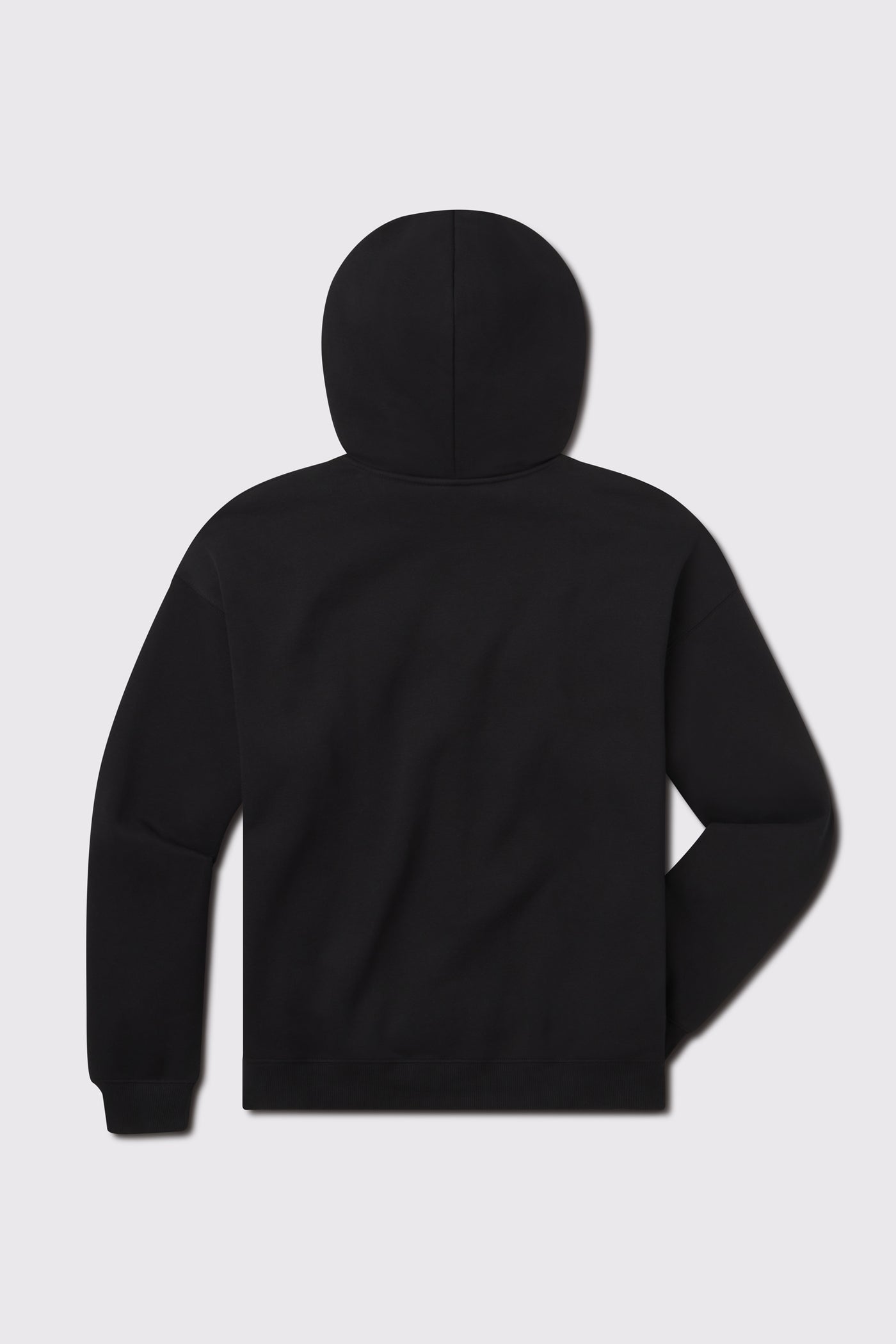 Monogram Heavy Hoodie - Black - photo from back flat lay #color_black