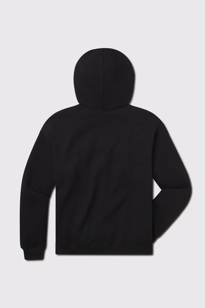 Monogram Heavy Hoodie - Black - photo from back flat lay #color_black