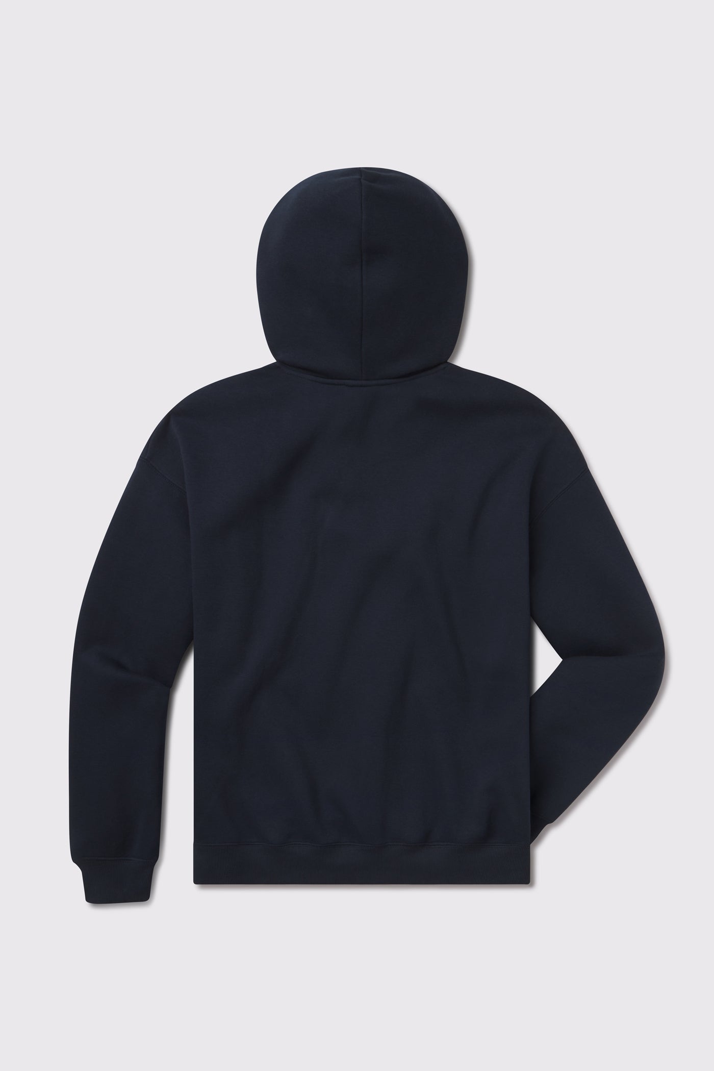 Monogram Heavy Hoodie - Cadet - photo from back flat lay #color_cadet