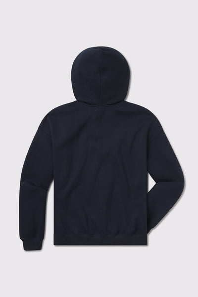 Monogram Heavy Hoodie - Cadet - photo from back flat lay #color_cadet