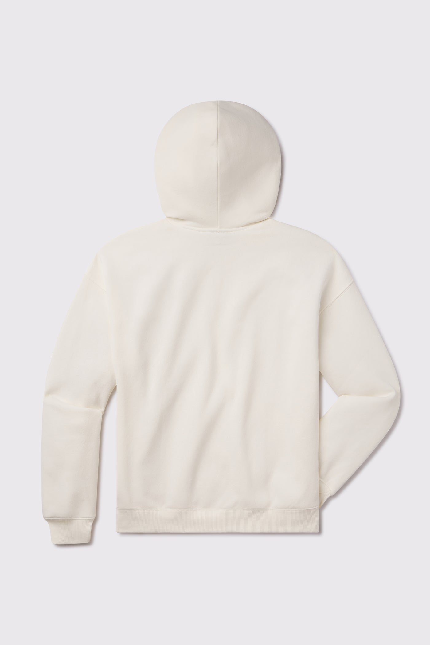 Monogram Heavy Hoodie - Cream - photo from back flat lay #color_cream