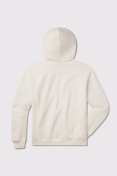 Monogram Heavy Hoodie - Cream - photo from back flat lay #color_cream