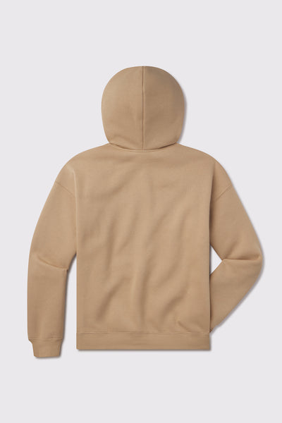 Monogram Heavy Hoodie - Sand - photo from back flat lay #color_sand