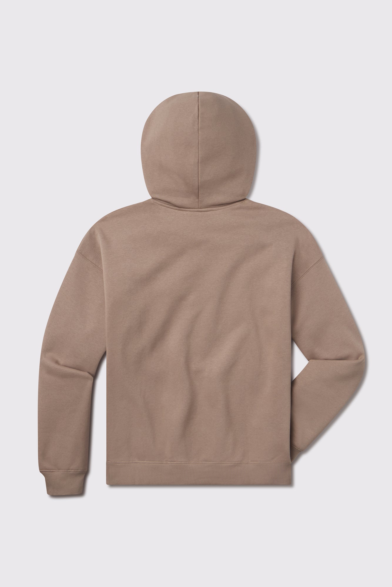 Monogram Heavy Hoodie - Stone - photo from back flat lay #color_stone