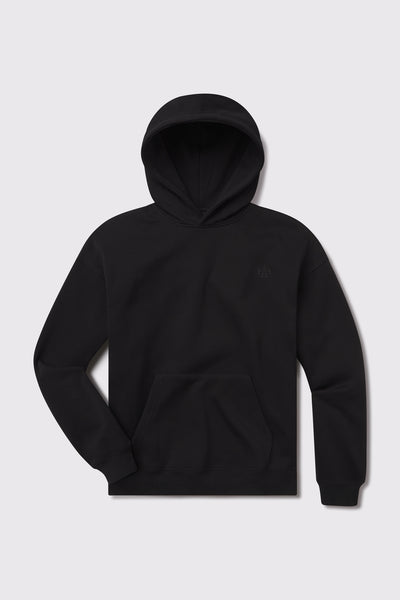 Monogram Heavy Hoodie - Black - photo from front flat lay #color_black